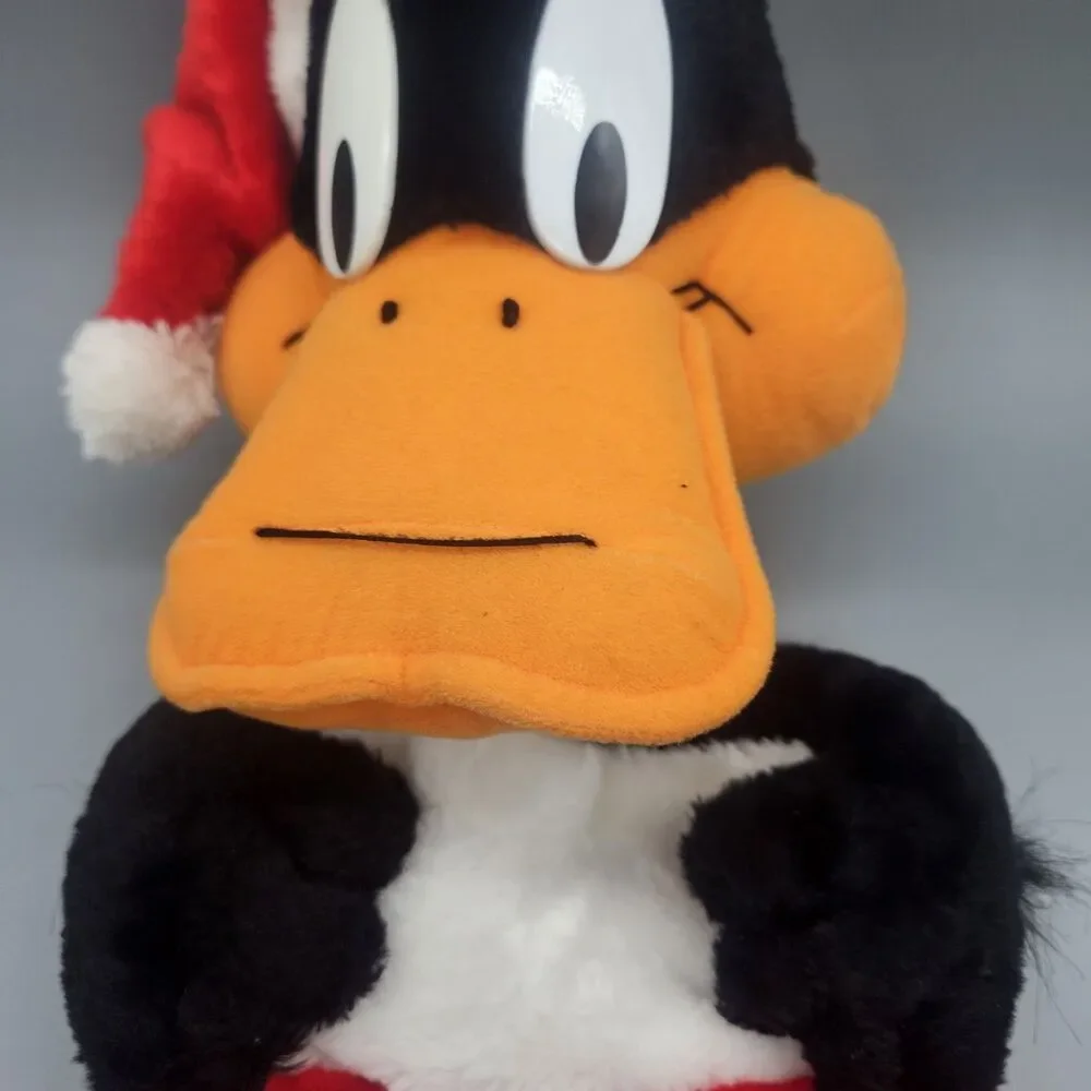Vintage 1991 3D Daffy Duck Looney Tunes Plush Christmas Cartoon Stocking 25